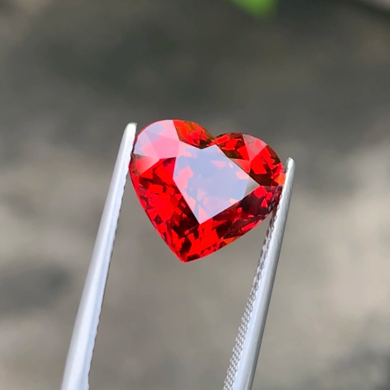 Natural Spessartite Garnet - 7.45 ct, Heart Cut