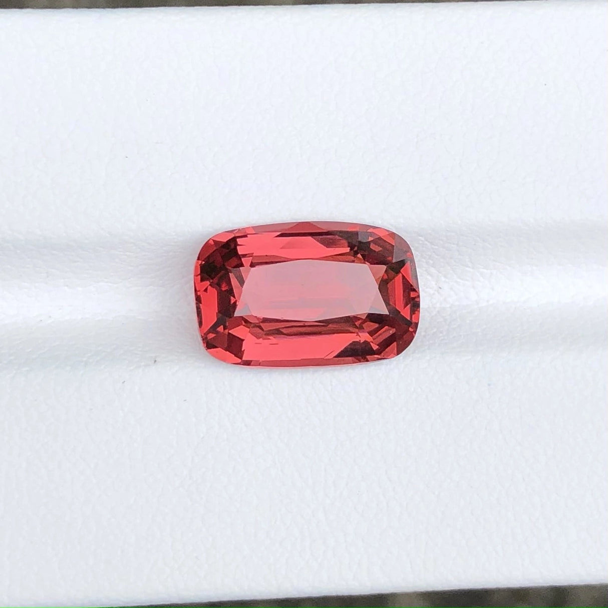 Natural Spinel 6.42 ct – Cushion Cut, Untreated, Pinkish - Orange, GRS Certified