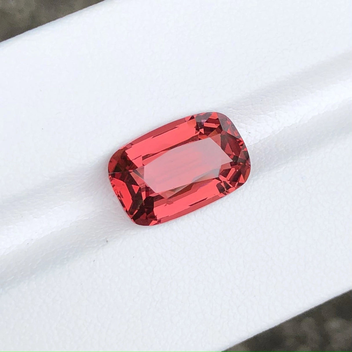 Natural Spinel 6.42 ct – Cushion Cut, Untreated, Pinkish - Orange, GRS Certified