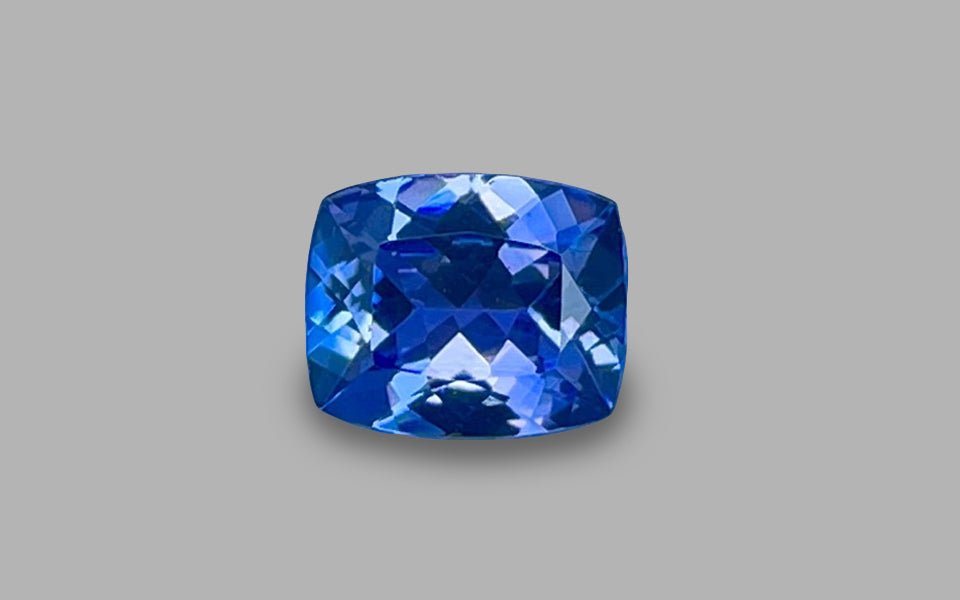 Natural Tanzanite 4.17 ct – Vivid Blue - Violet, Cushion Cut, Heat Treated, GIA Certified