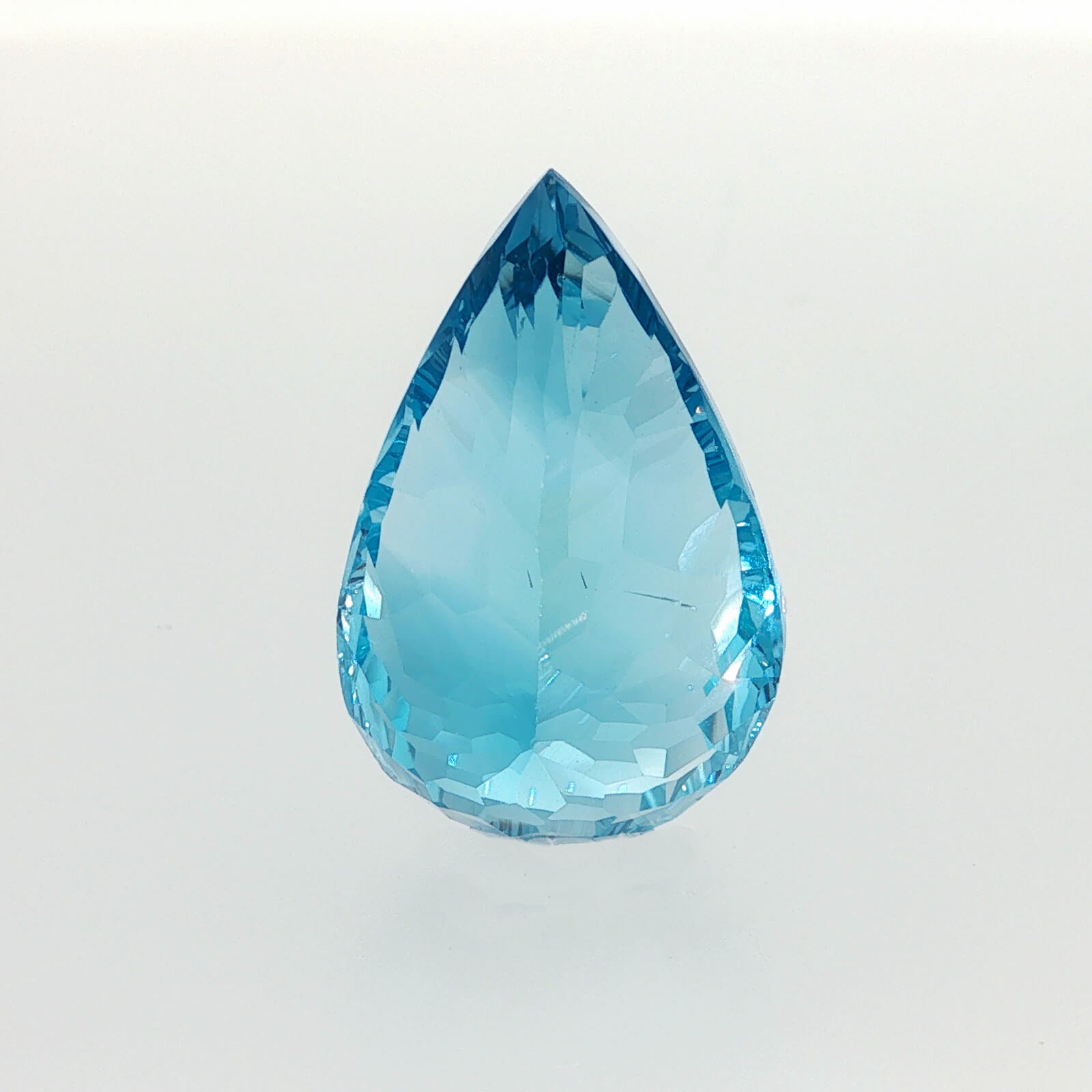 30.15 ct Swiss Blue Topaz pear cut eye clean loose gemstone