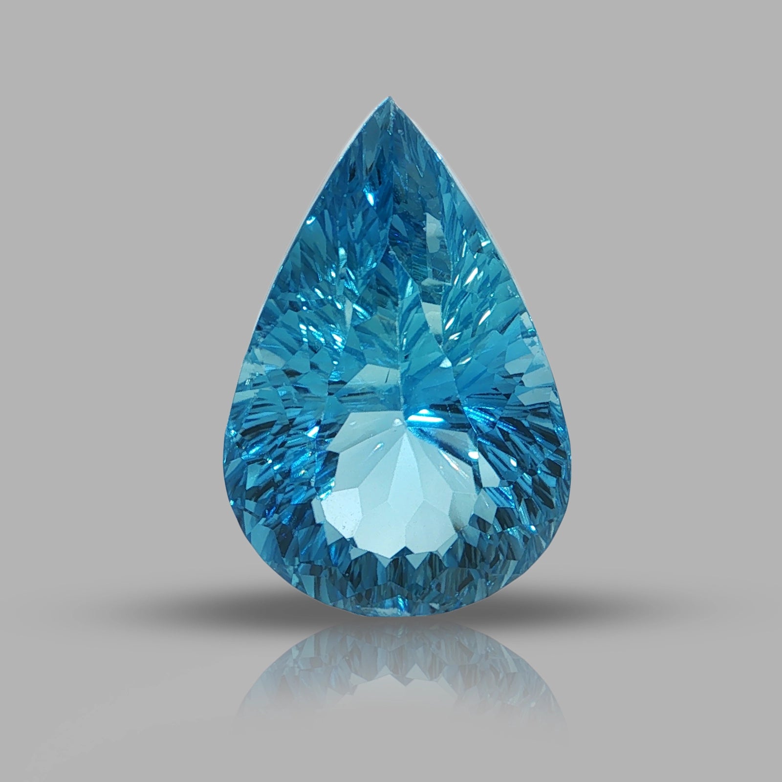 30.15 ct Swiss Blue Topaz pear cut eye clean loose gemstone
