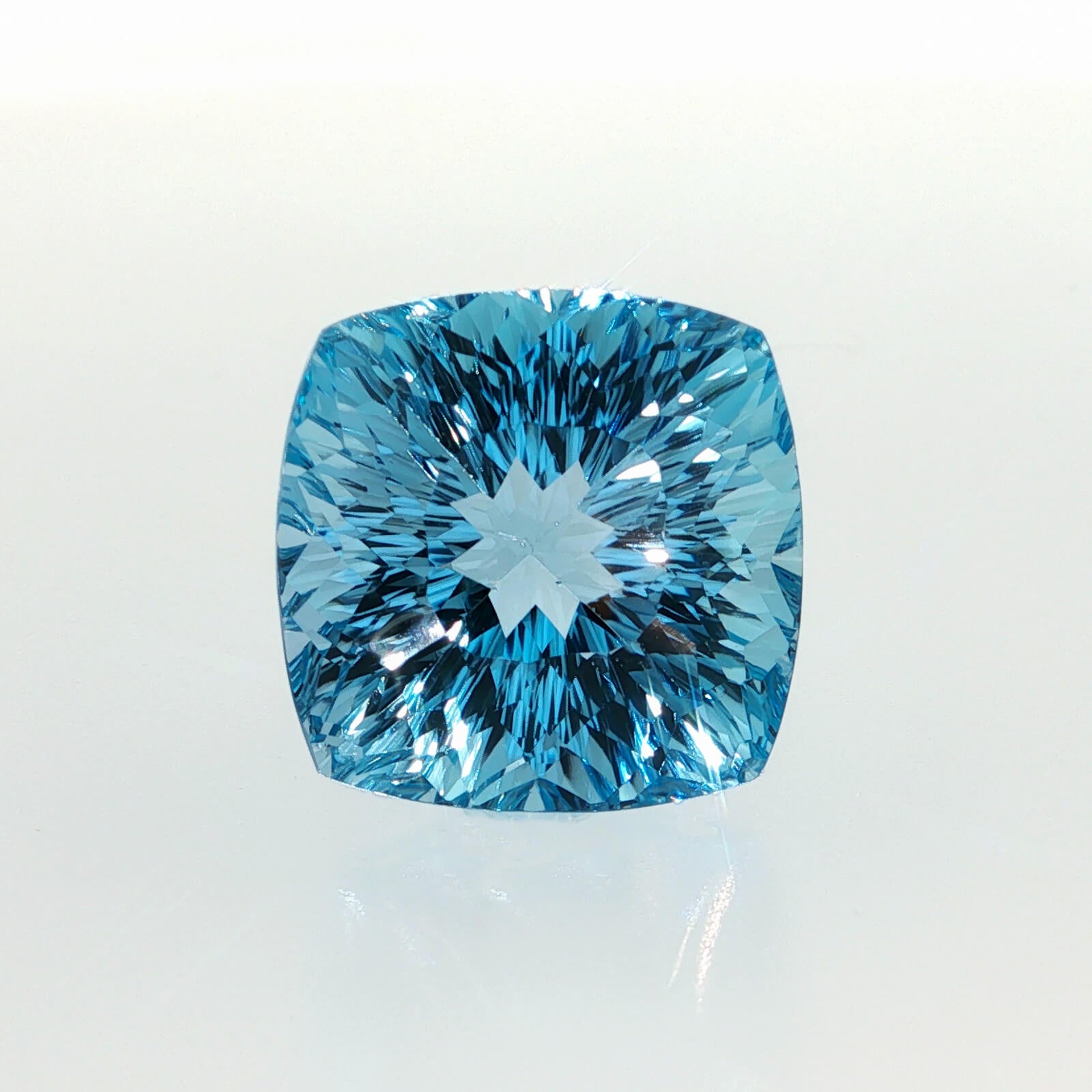 35.29 ct Swiss Blue Topaz cushion cut eye clean loose gemstone