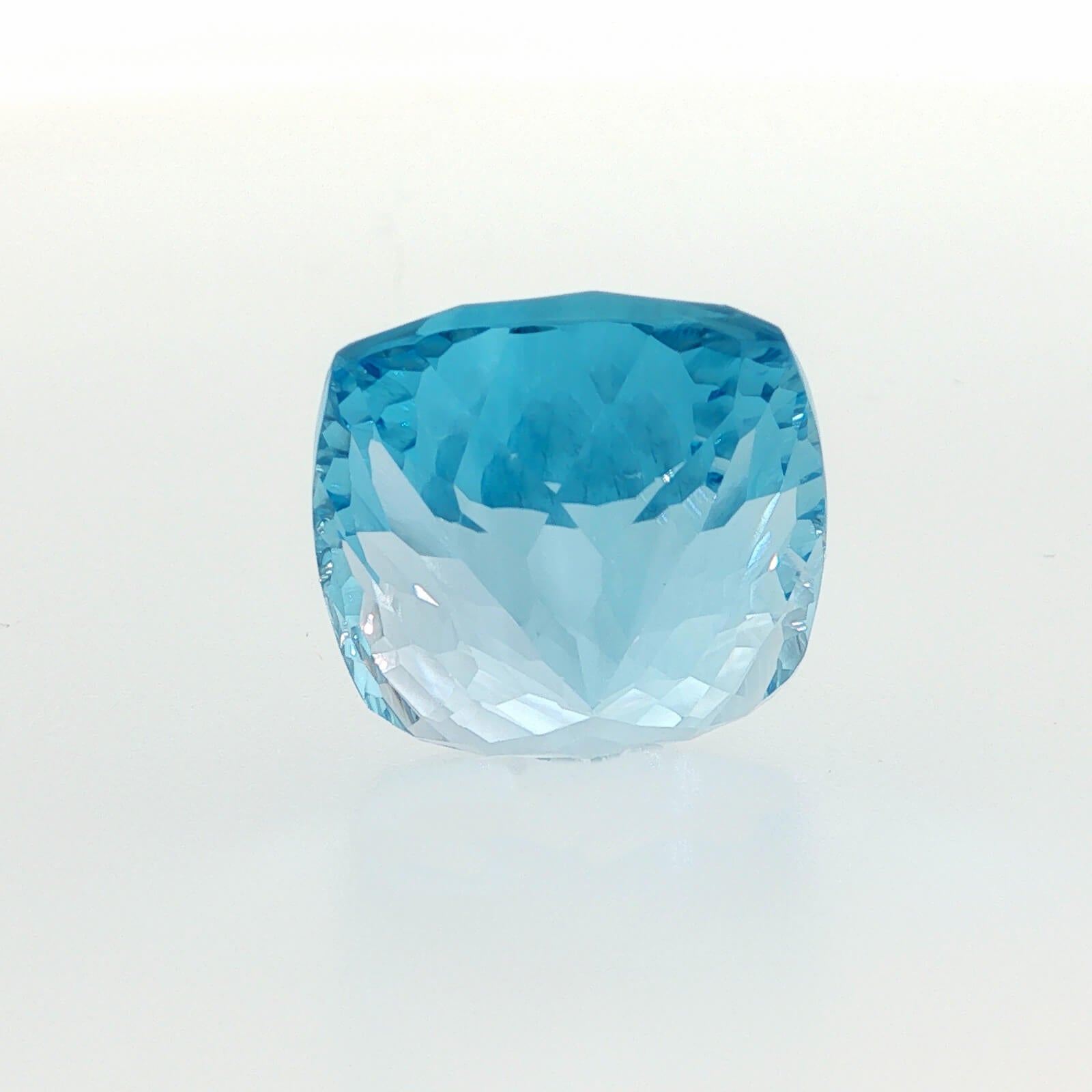 35.29 ct Swiss Blue Topaz cushion cut eye clean loose gemstone