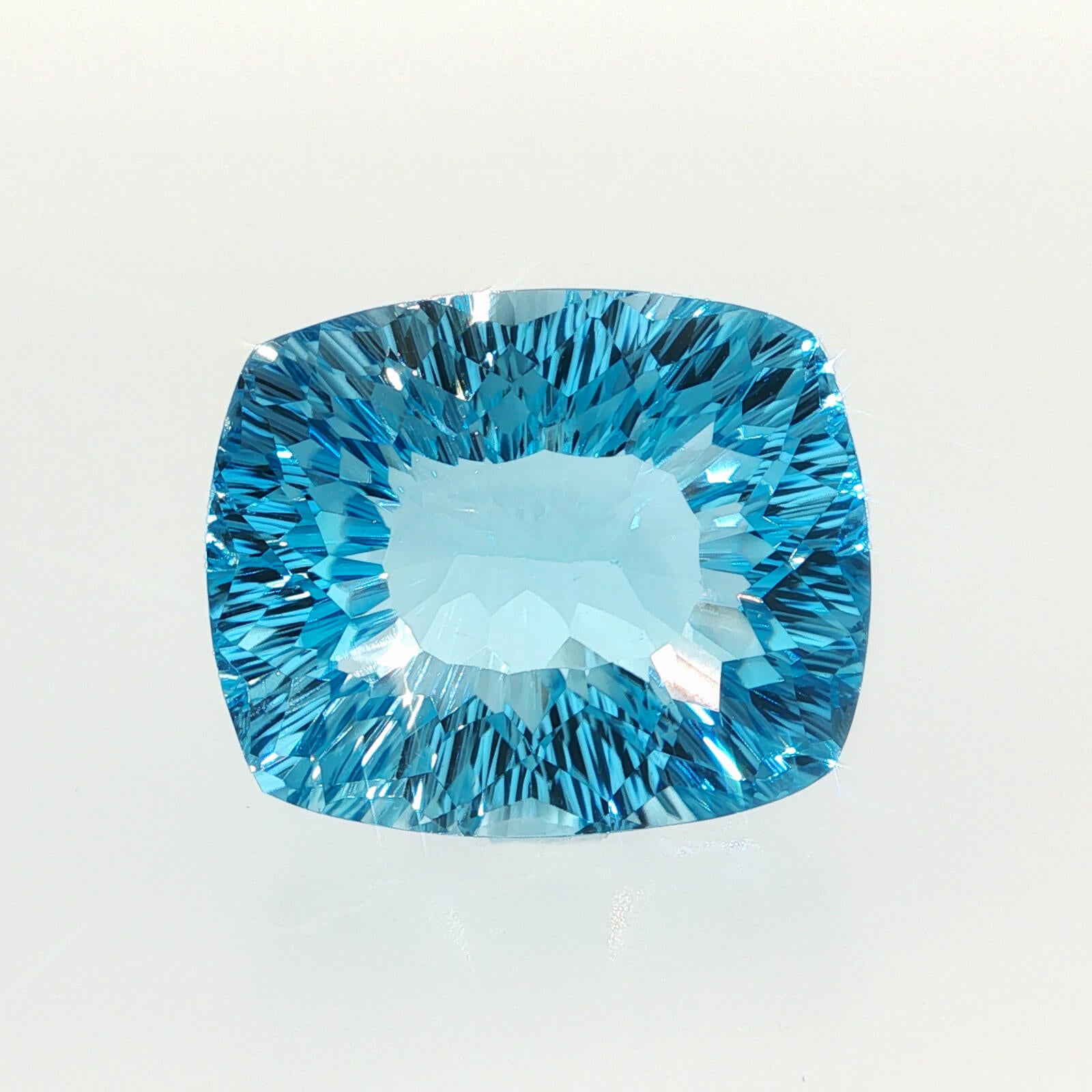 41.91 ct Swiss Blue Topaz cushion cut eye clean loose gemstone