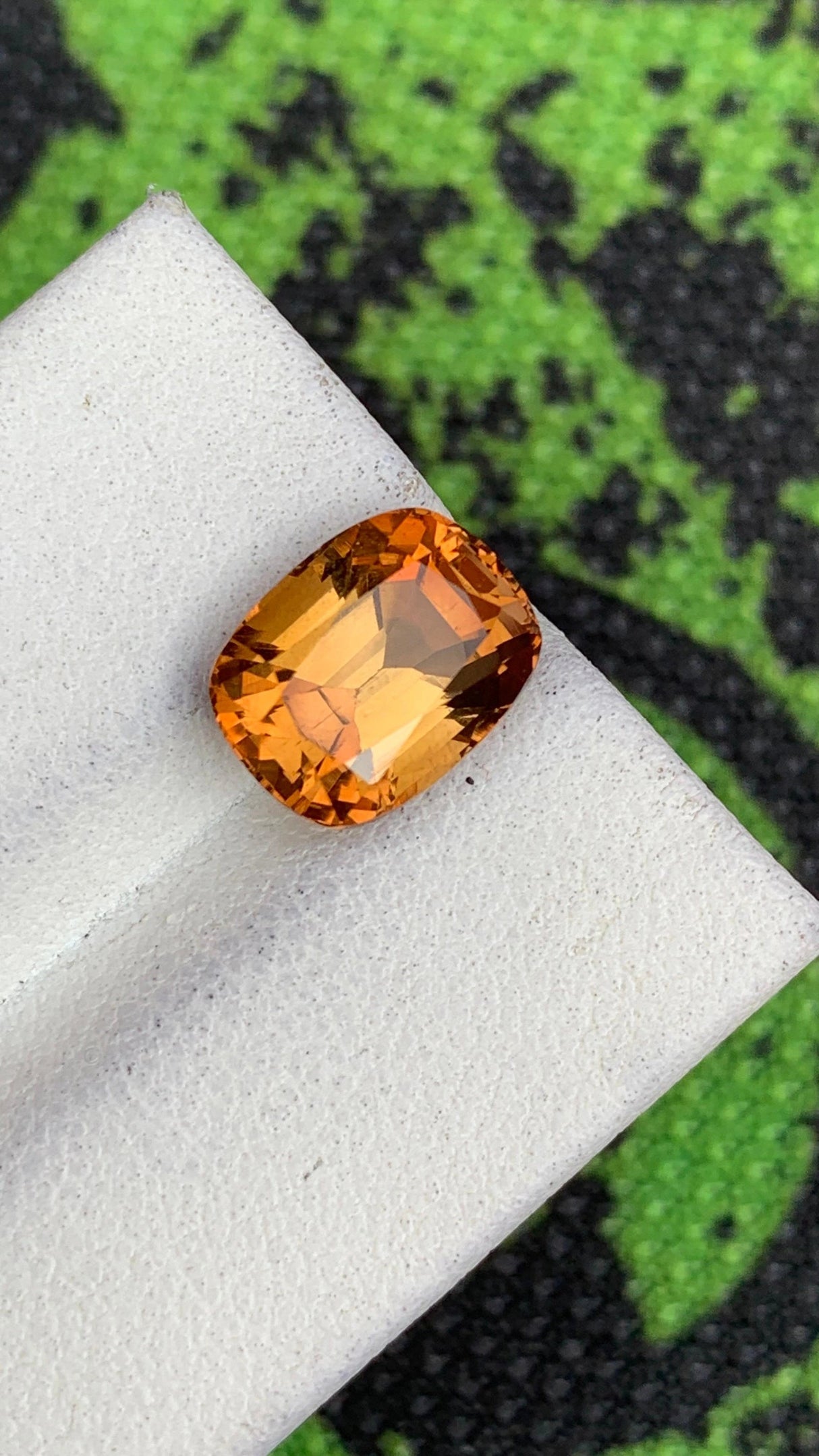 Natural Topaz 4.70 ct – Vivid Orange, Cushion Cut, Heated, Pakistan