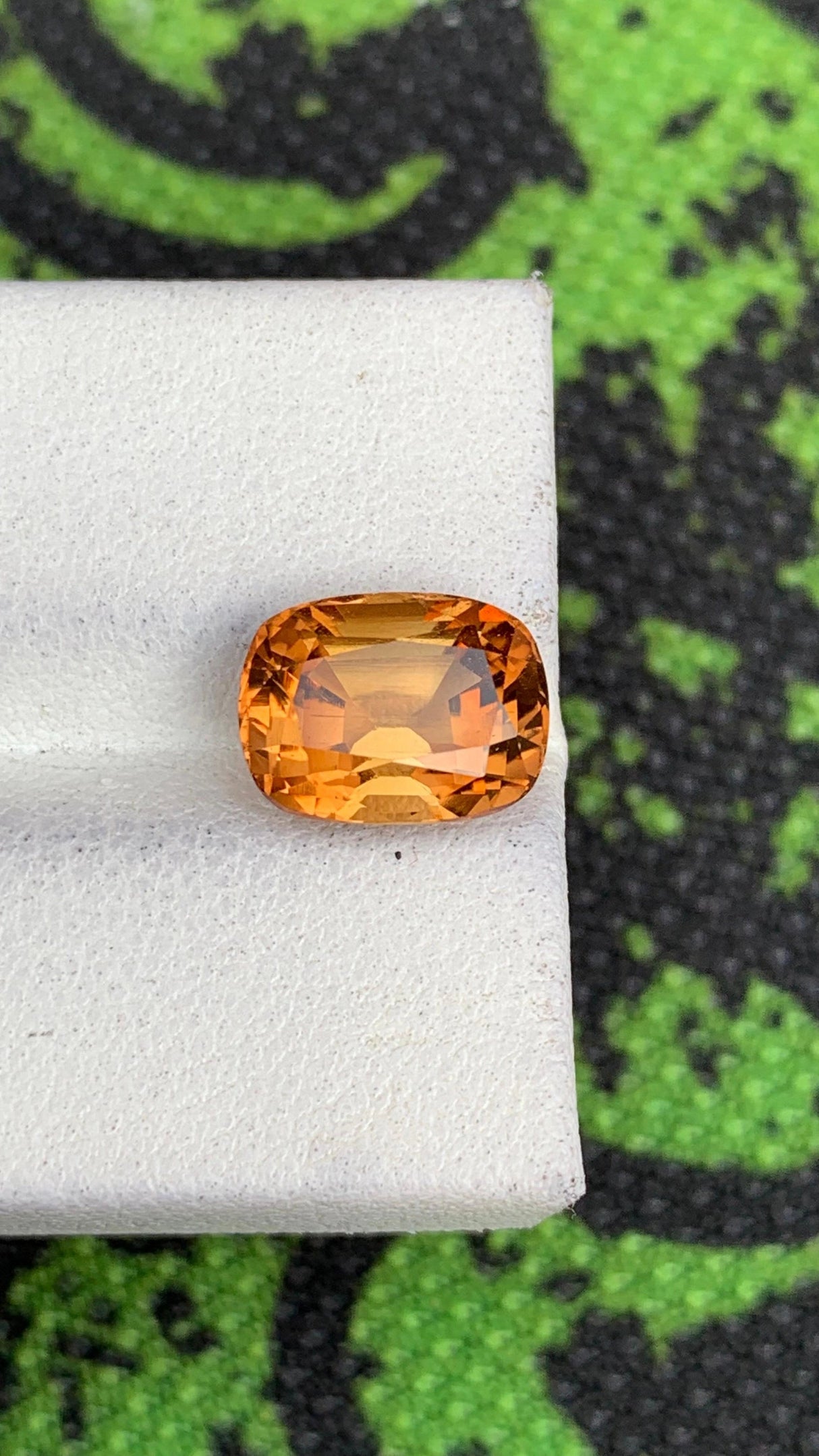 Natural Topaz 4.70 ct – Vivid Orange, Cushion Cut, Heated, Pakistan