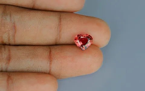 Padparadscha Sapphire Pendant – Heart - Shaped, One - of - a - Kind by Sosna Gems