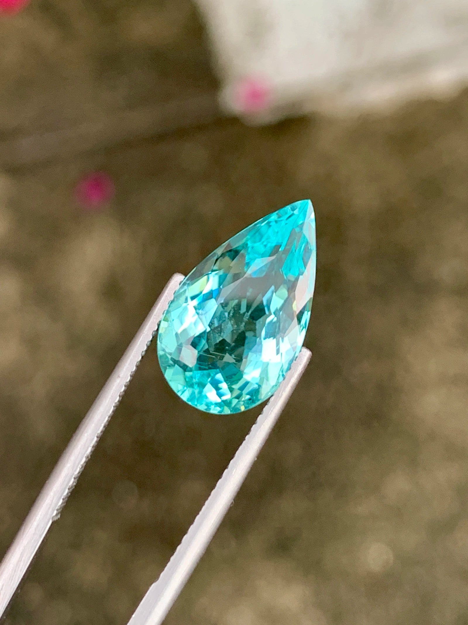 Paraiba Tourmaline 7.60 ct – Pear Cut, GIA Certified, Untreated