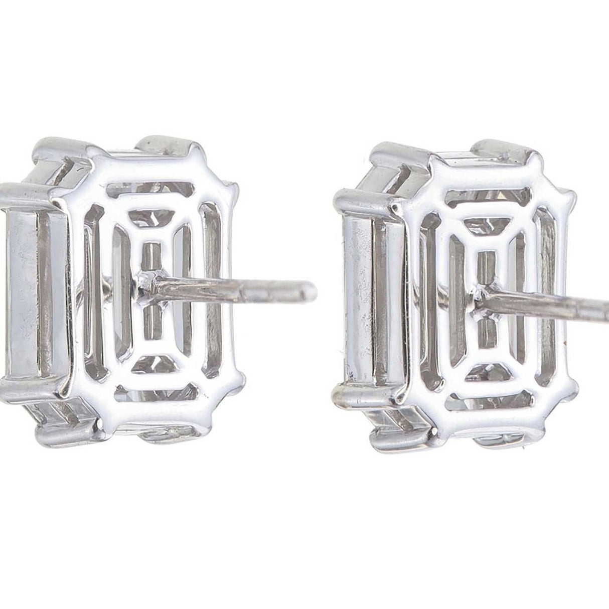 Piecut Diamond Earrings 0.78 ct – 18K White Gold