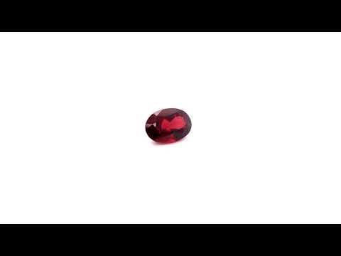 Natural almandine garnet, 5.28 carats, oval cut, IF clarity, untreated, dark orangy red, ČGL certified