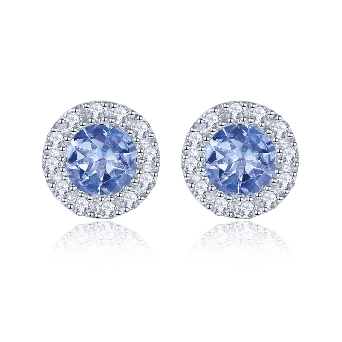 Silver 0.50 ct Tanzanite Earrings