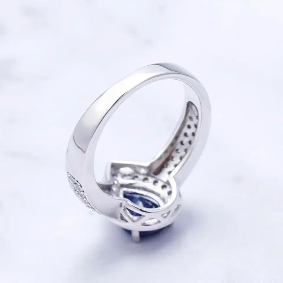 Silver 1.29 ct Ring Sapphire