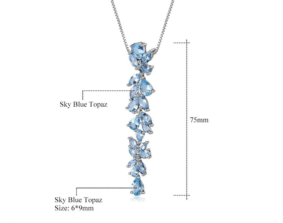 Silver 14.33 ct Topaz Pendant