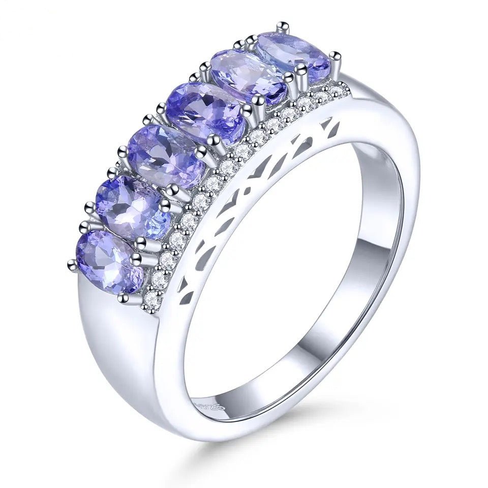 Silver 1.60 ct Tanzanite Ring