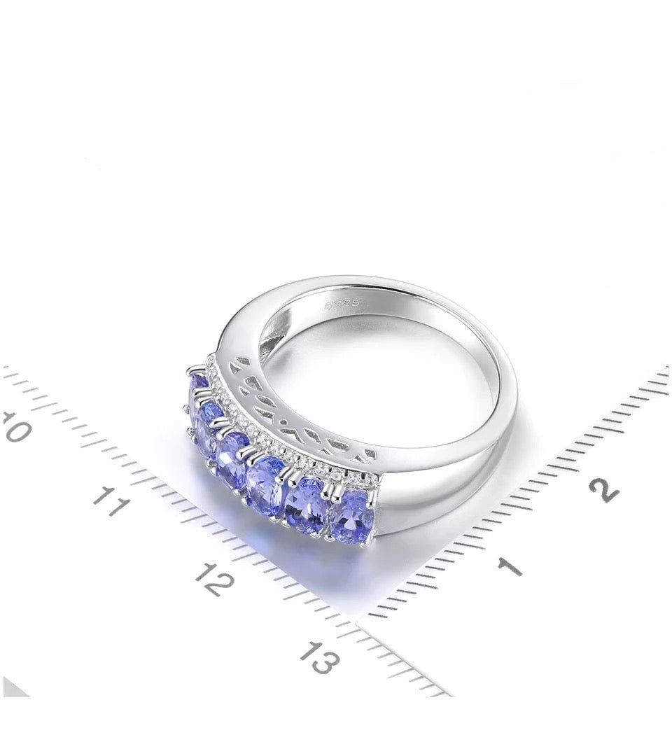 Silver 1.60 ct Tanzanite Ring
