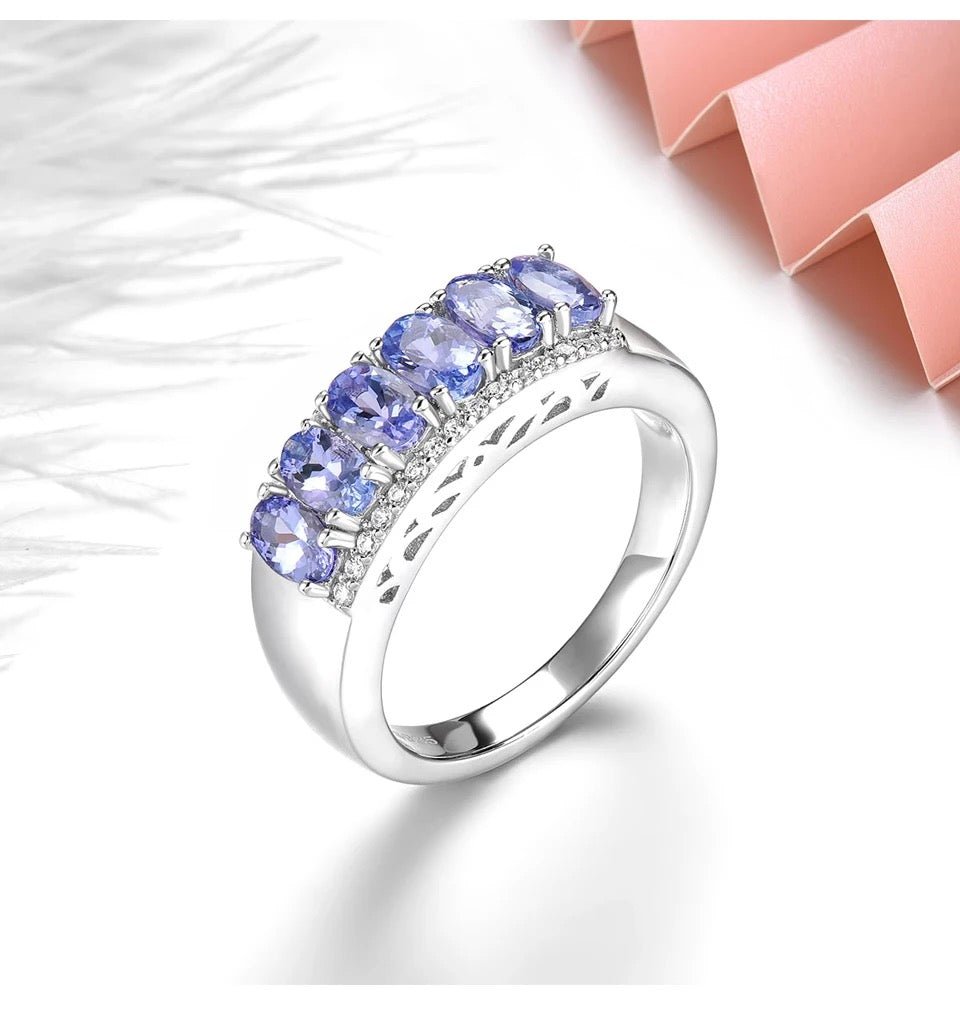 Silver 1.60 ct Tanzanite Ring