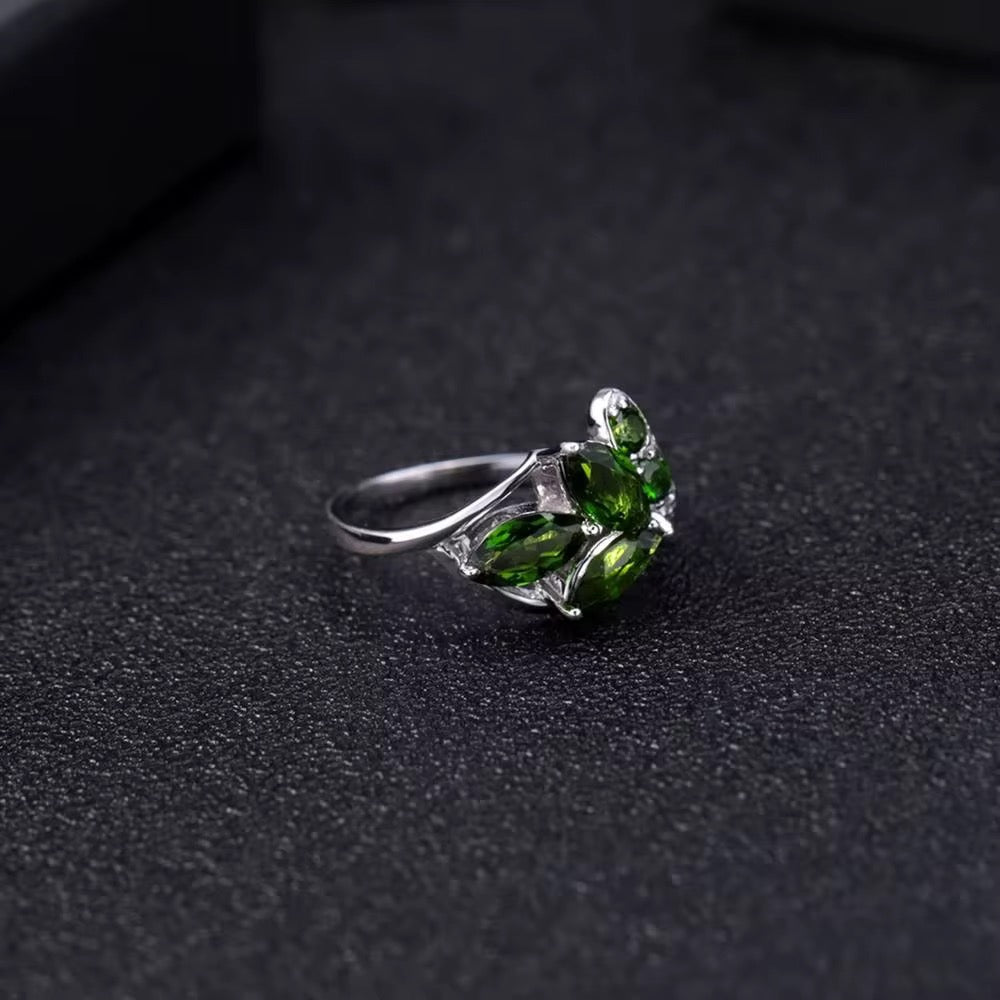 Silver 2.15 ct Chrome Diopside Ring