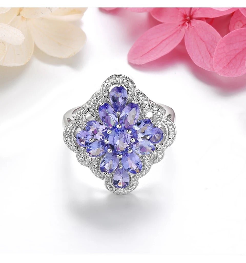 Silver 2.80 ct Tanzanite Ring