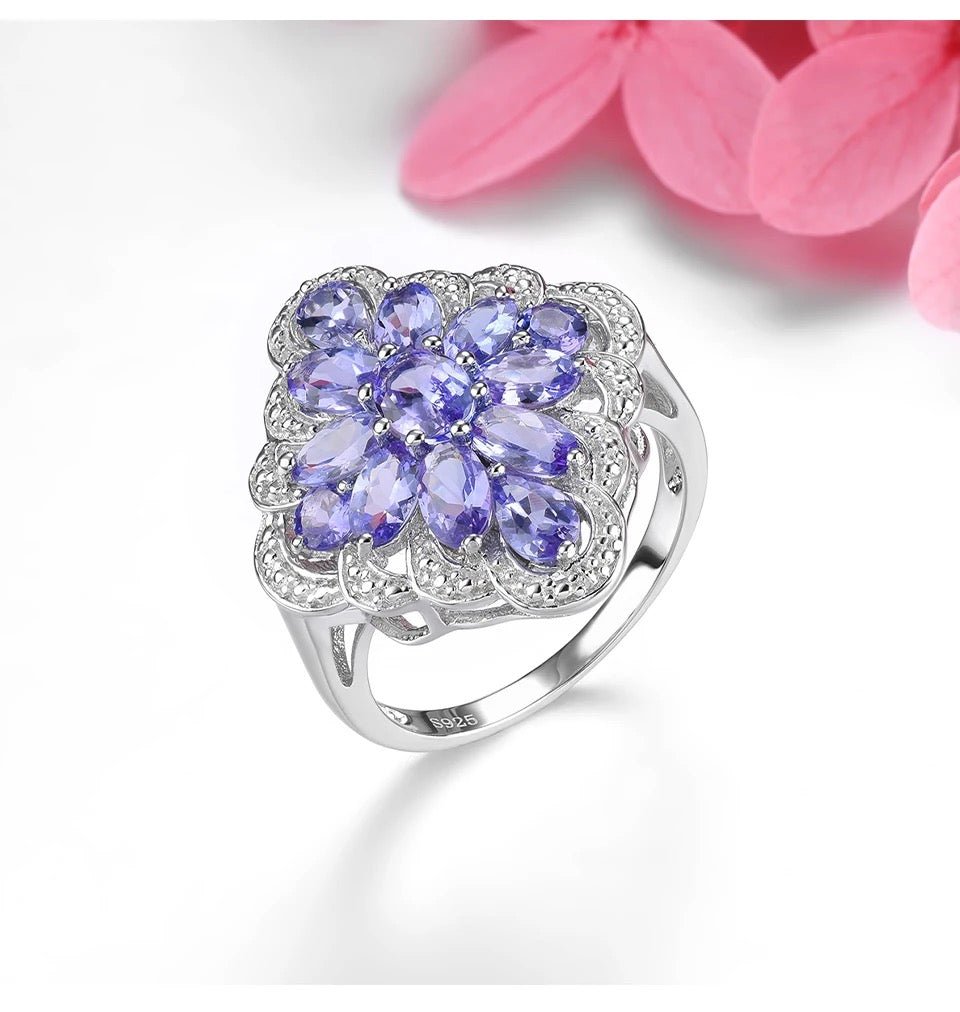 Silver 2.80 ct Tanzanite Ring