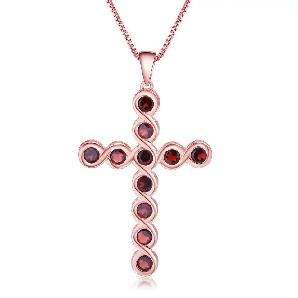 Silver 2.94 ct Garnet Pendant