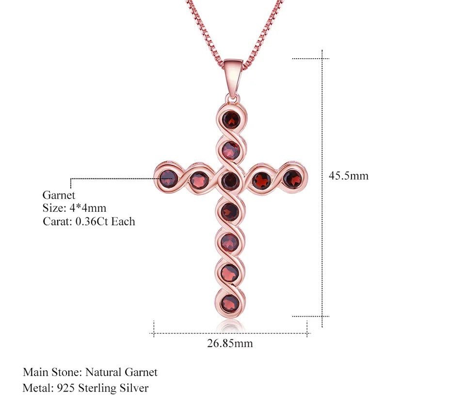 Silver 2.94 ct Garnet Pendant