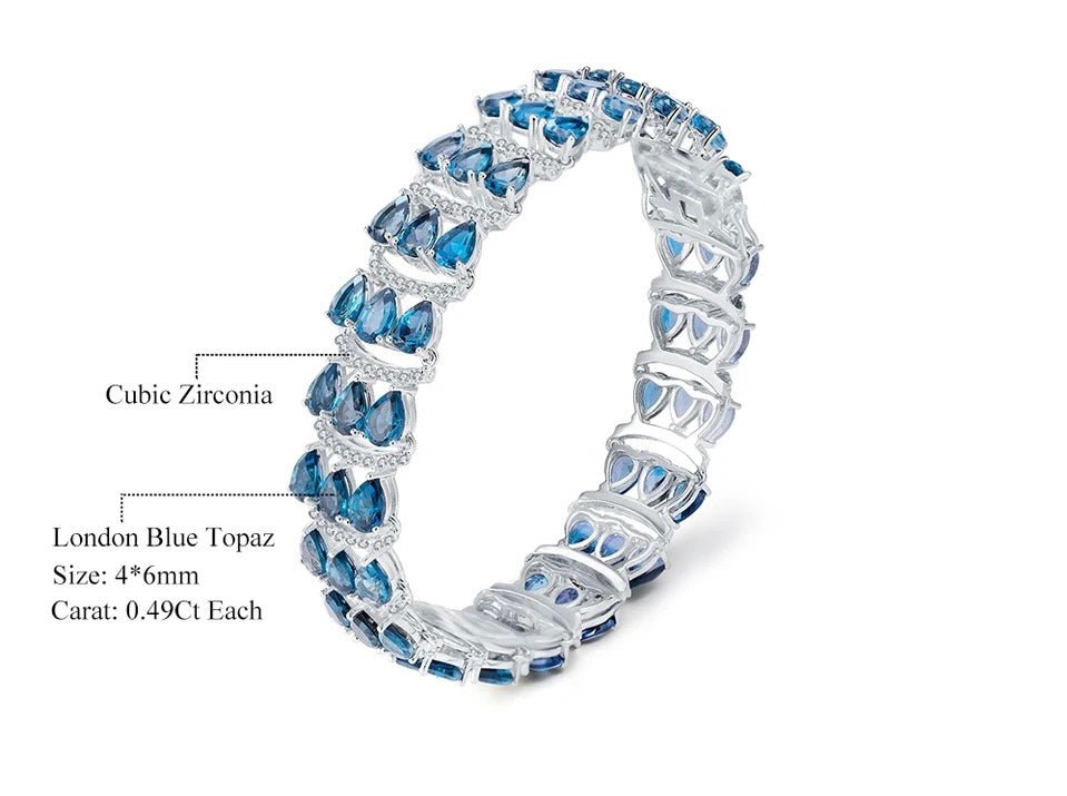 Silver 31.16 ct Topaz Bracelet