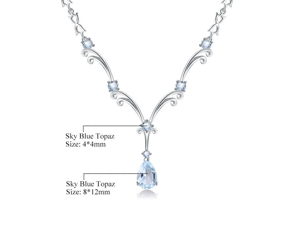 Silver 5.31 ct Topaz Necklace