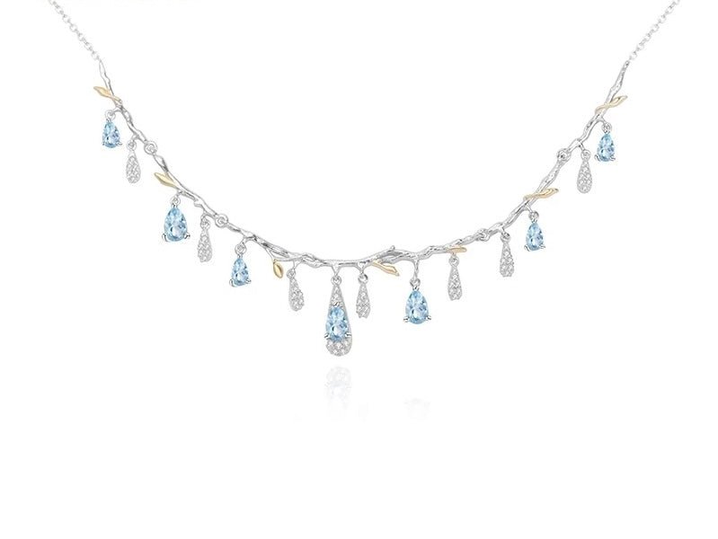 Silver 5.31 ct Topaz Necklace