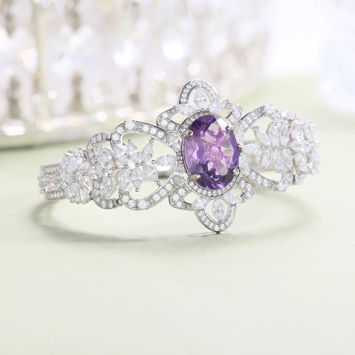 Silver Amethyst Bracelet