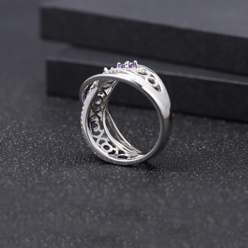 Silver Amethyst Ring – 0.86 ct Natural Amethyst
