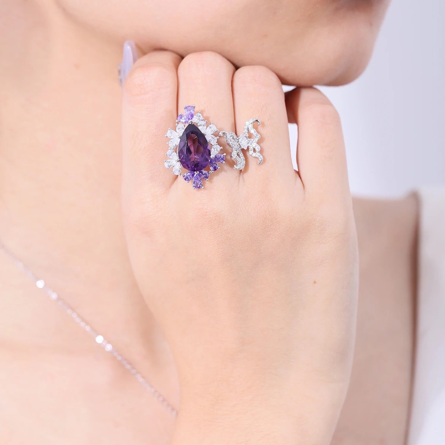 Silver Amethyst Ring