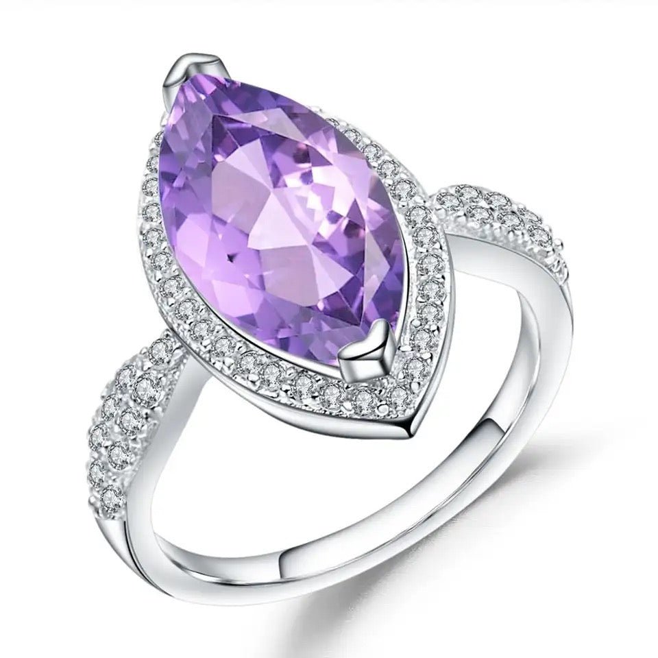 Silver Amethyst Ring – 4.34 ct Natural Amethyst