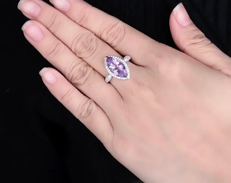 Silver Amethyst Ring – 4.34 ct Natural Amethyst