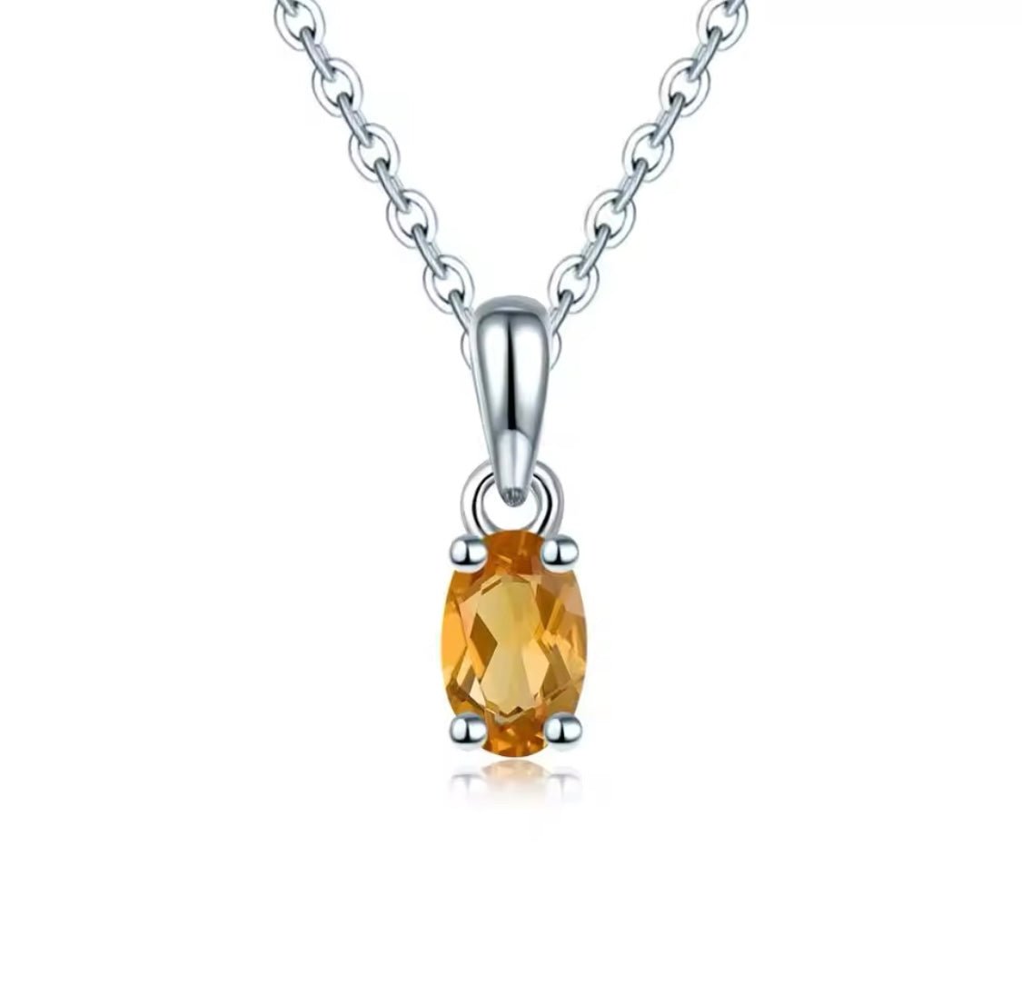 Silver Citrine Pendant