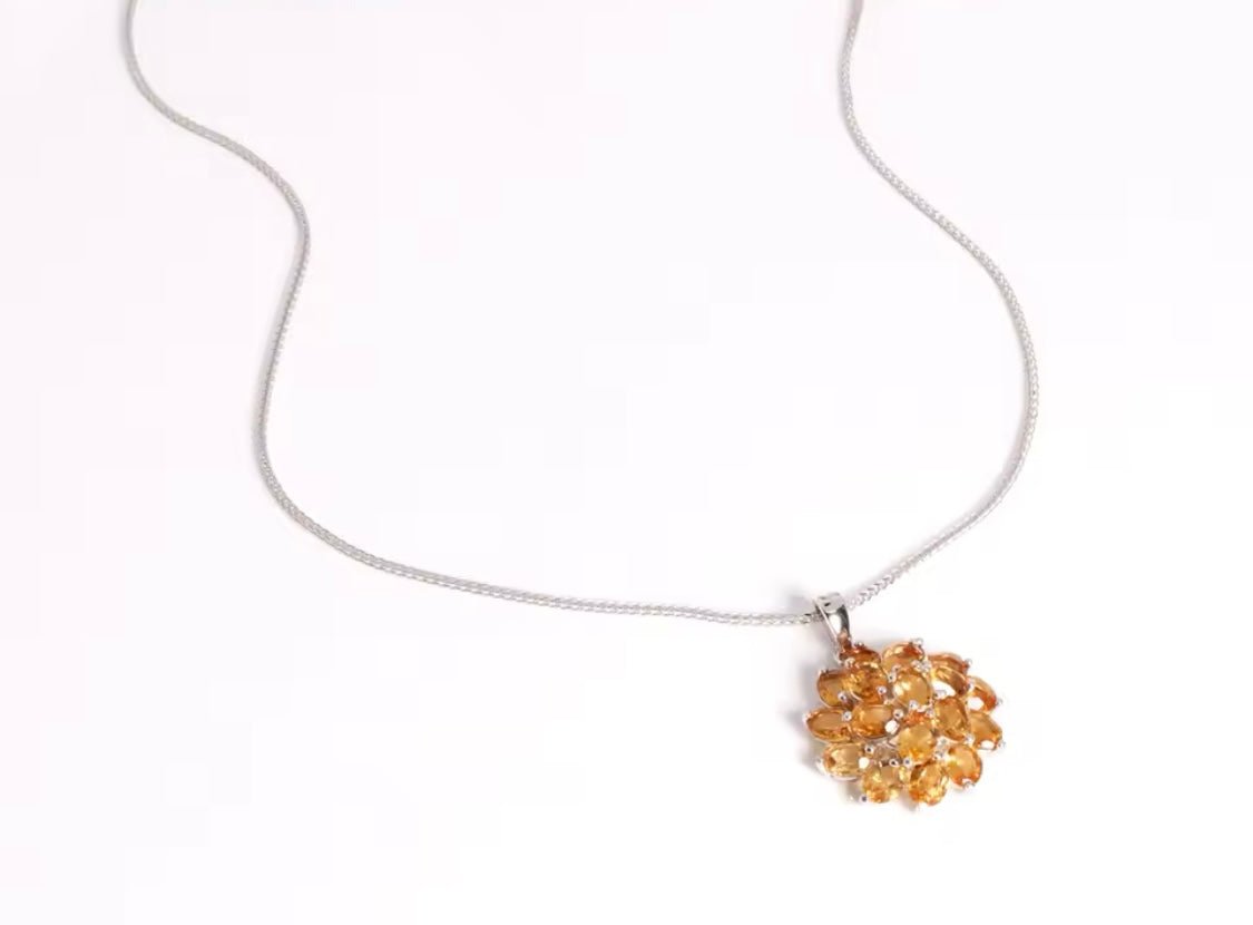 Silver Citrine Pendant