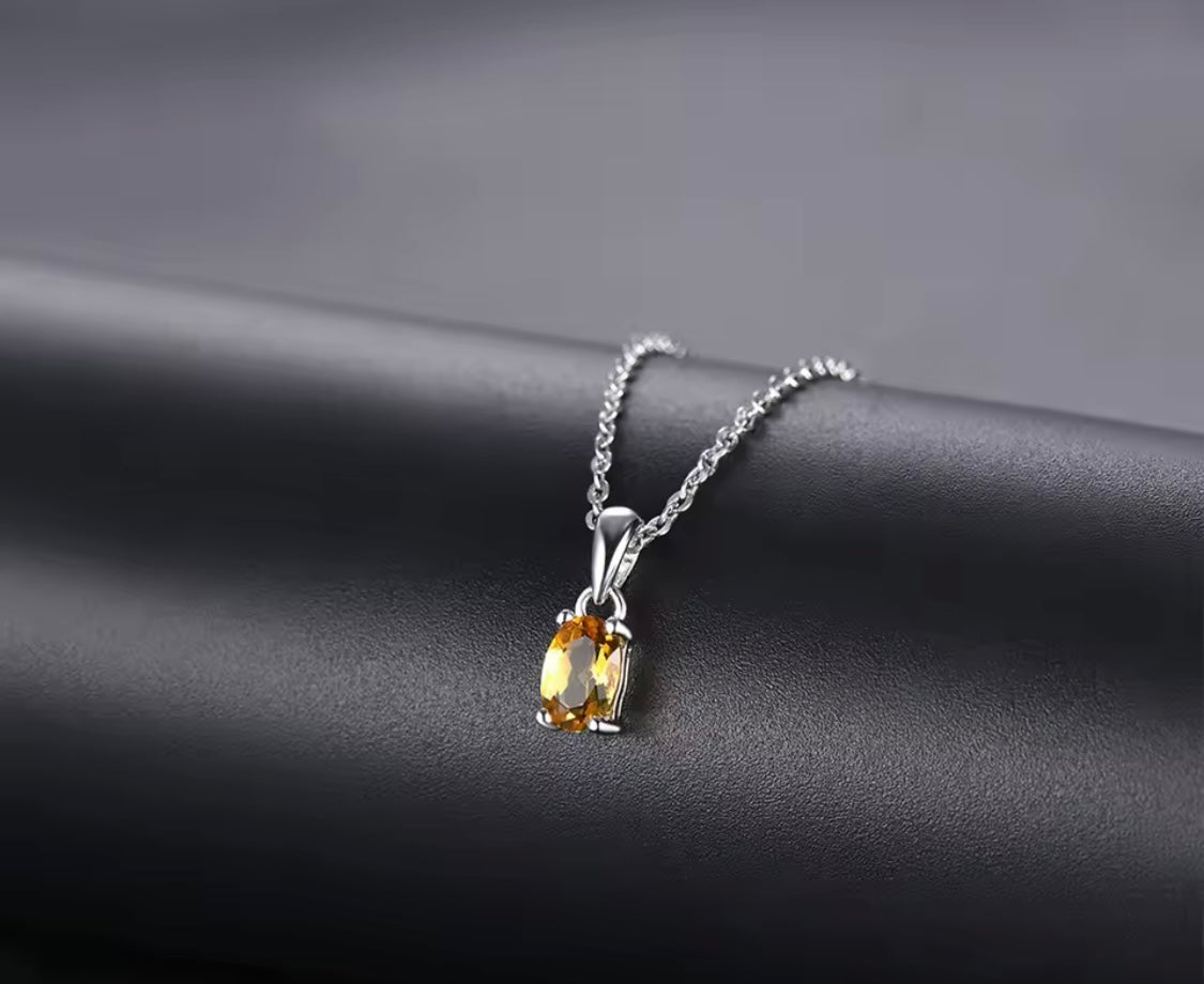 Silver Citrine Pendant
