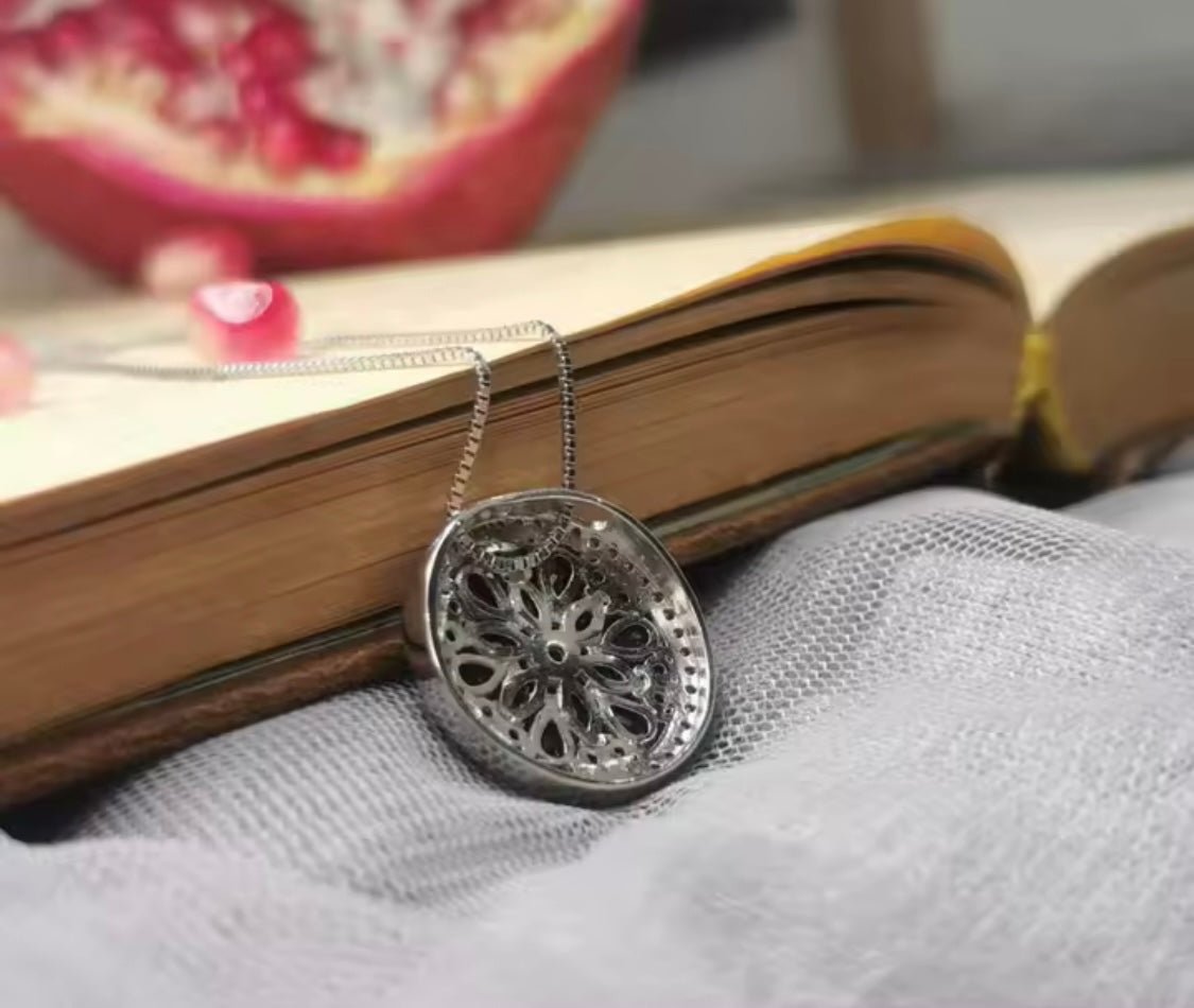 Silver Garnet Pendant – 3.68 ct Natural Red Gemstone Jewelry