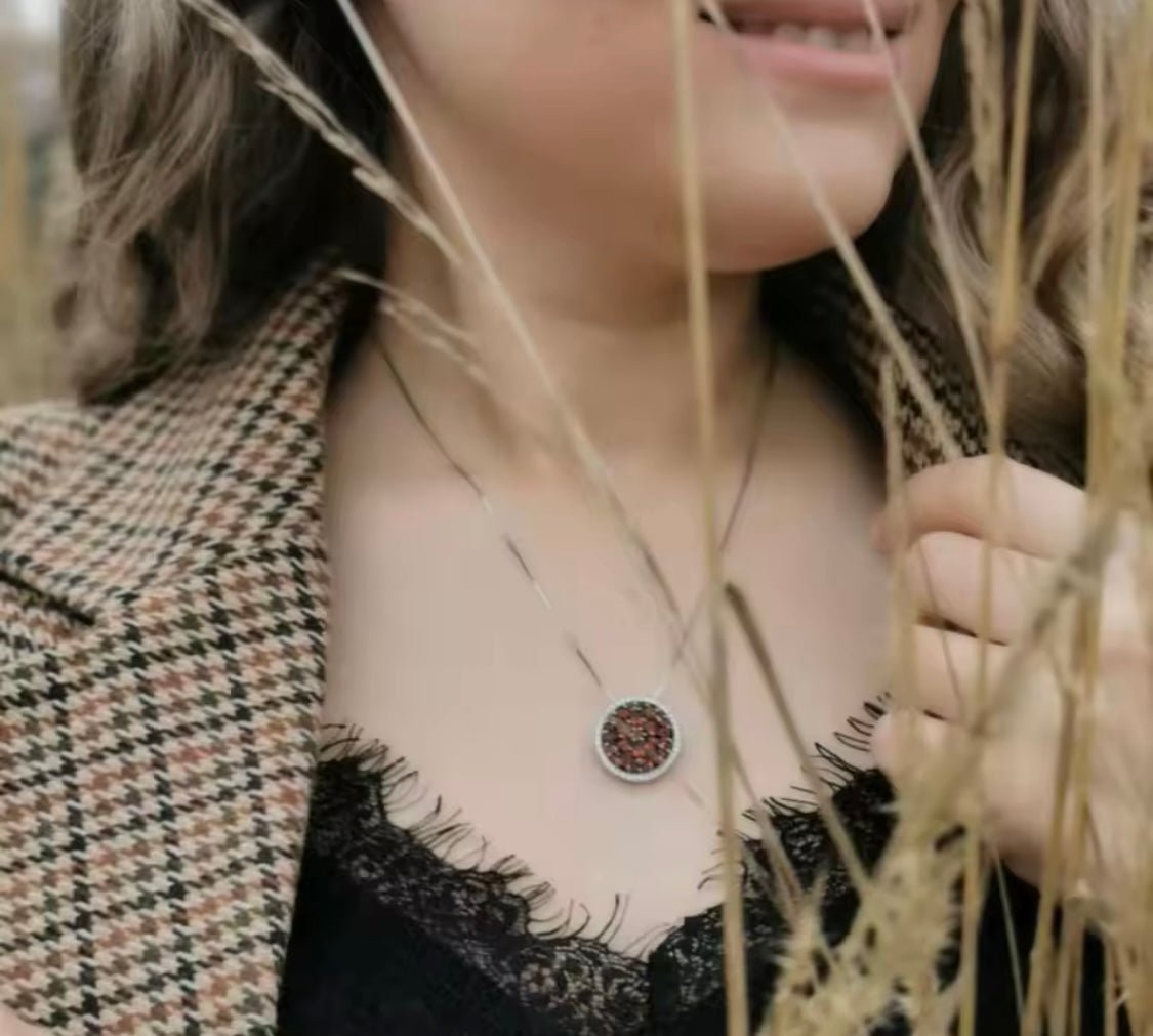 Silver Garnet Pendant – 3.68 ct Natural Red Gemstone Jewelry