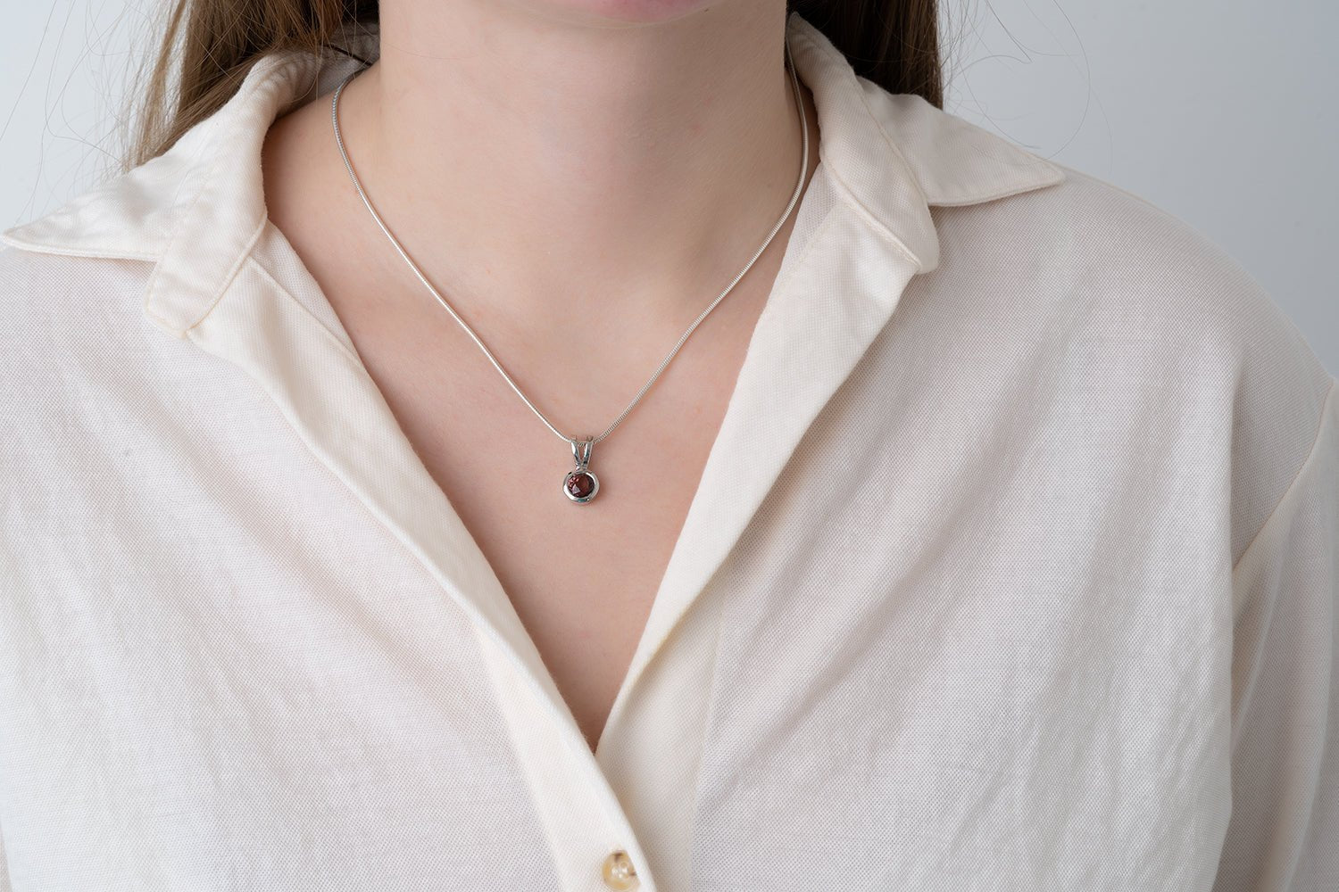 Silver Pendant with Rubellite Tourmaline 2.06 ct