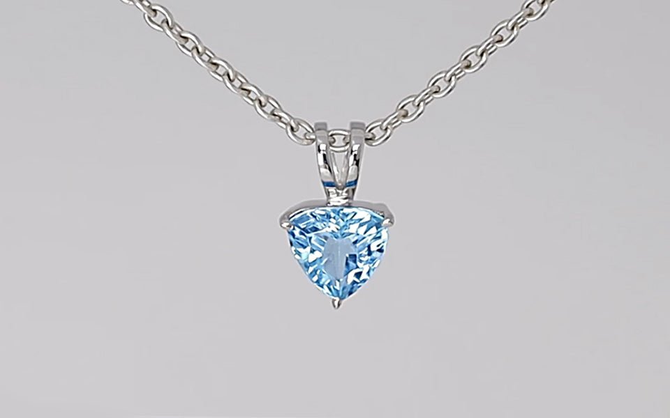 Silver Pendant with Swiss Blue Topaz 5.30 ct