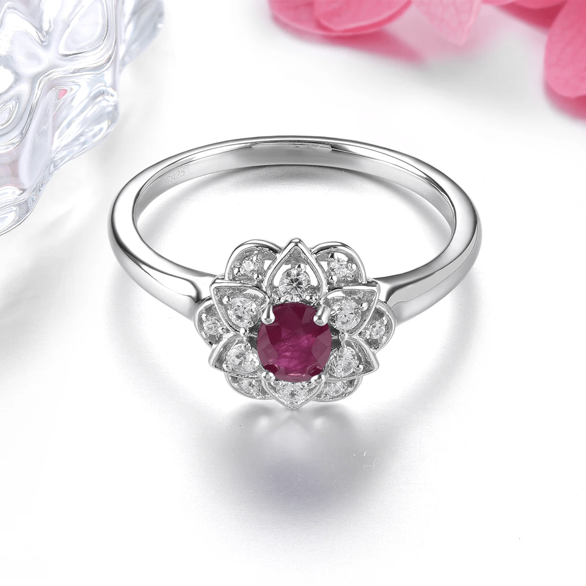 Silver Ring 0.30 ct Ruby