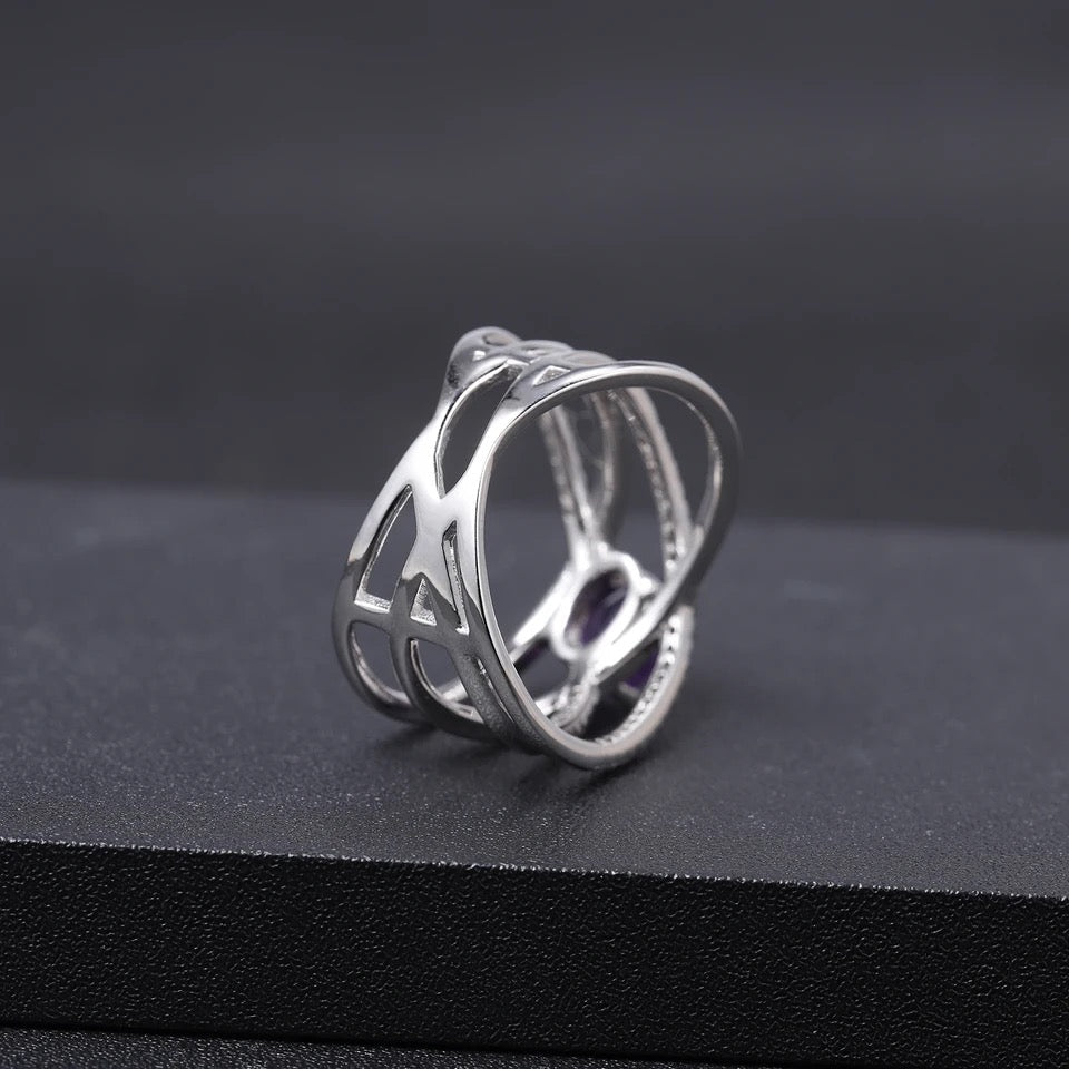 Silver Ring 0.81 ct Amethyst