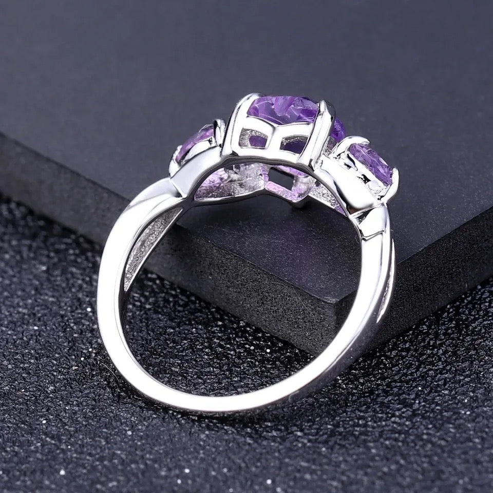 Silver Ring 1.71 ct Amethyst