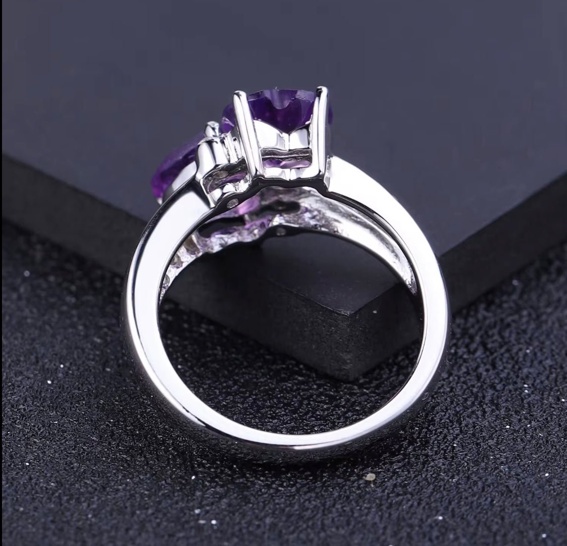 Silver Ring 2.38 ct Amethyst