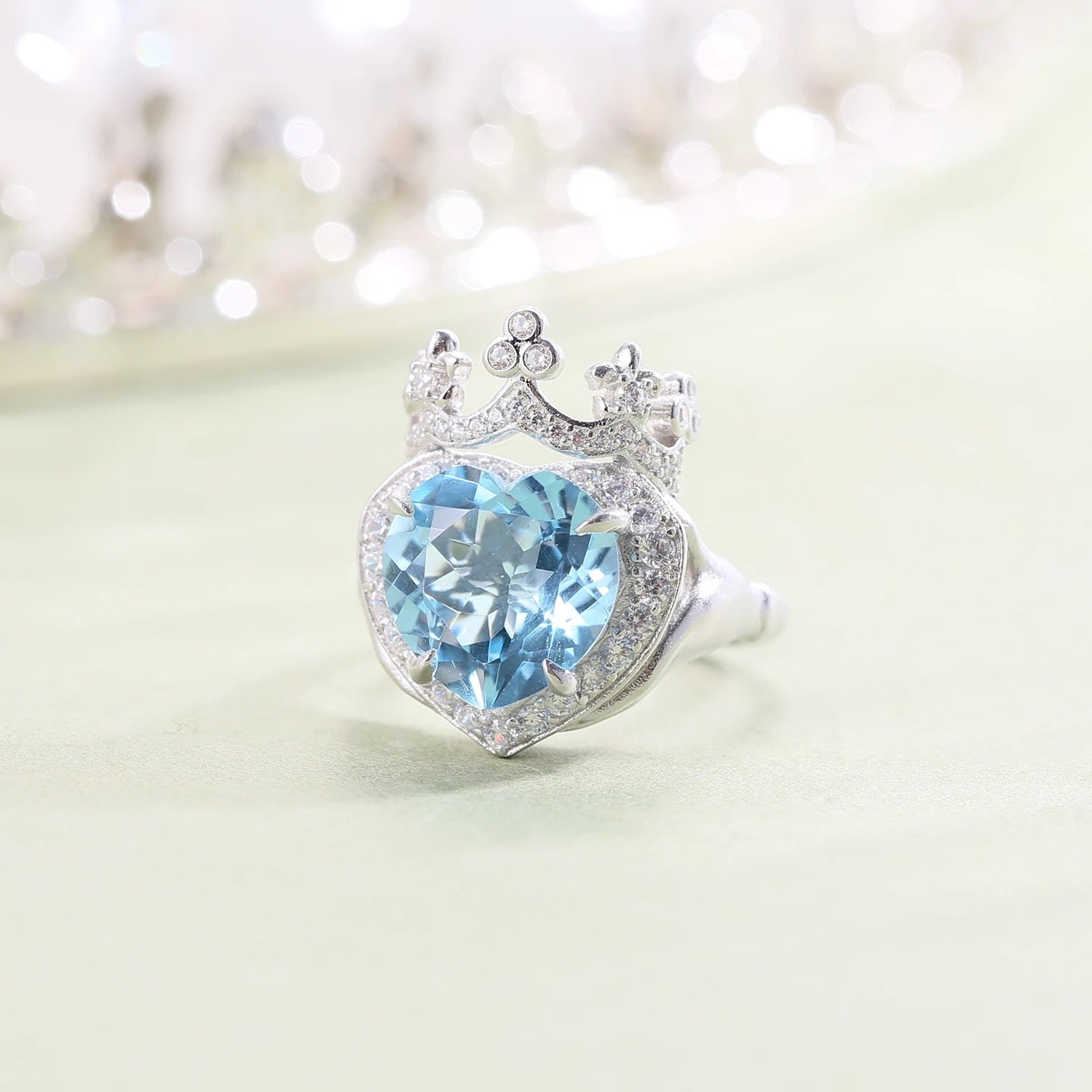 Silver Ring 6.91 ct Sky Blue Topaz