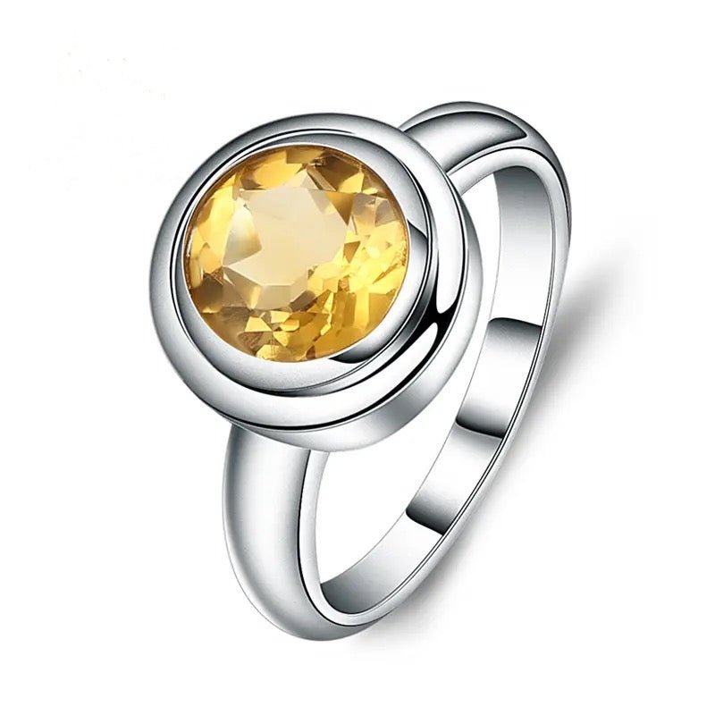 Silver Ring with Natural Citrine 0.95 ct – Roundl Cut