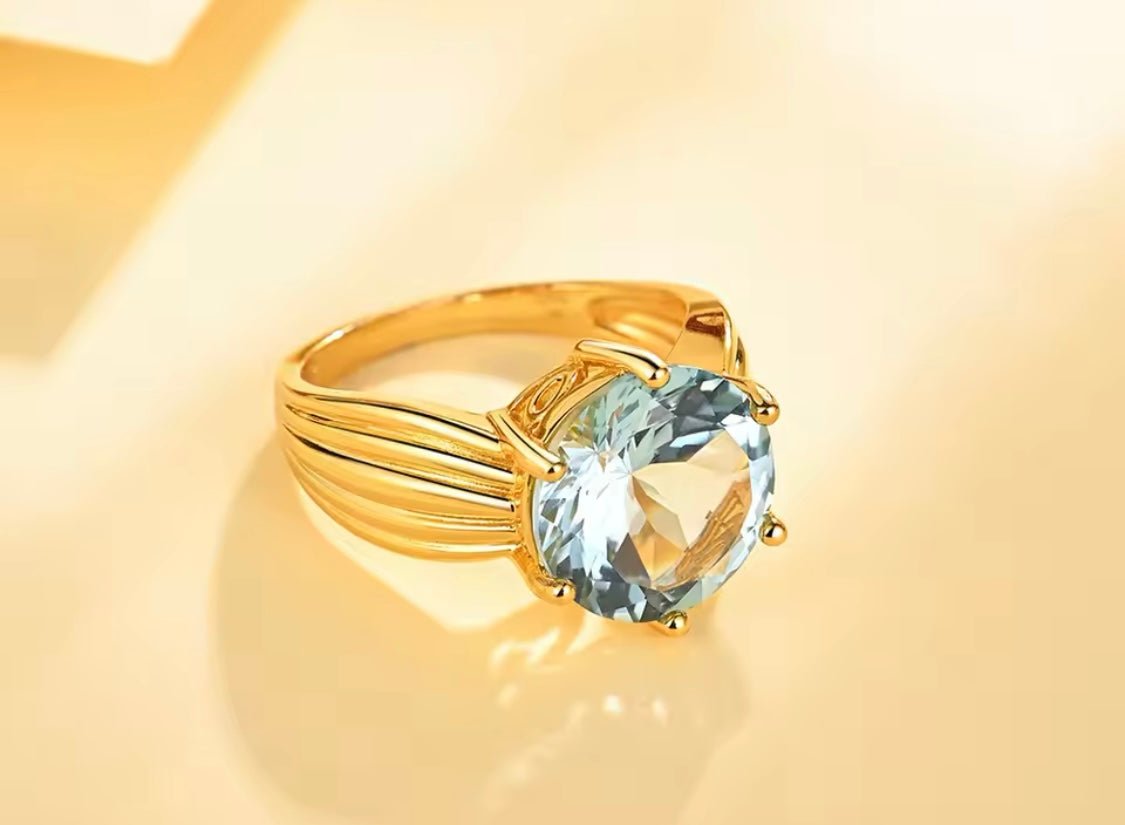 Silver Sky Blue Topaz 4.50 ct Ring