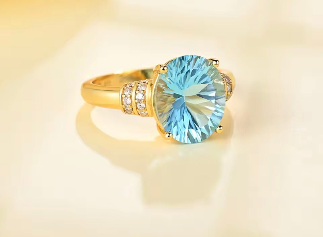 Silver Sky Blue Topaz 5.50 ct Ring