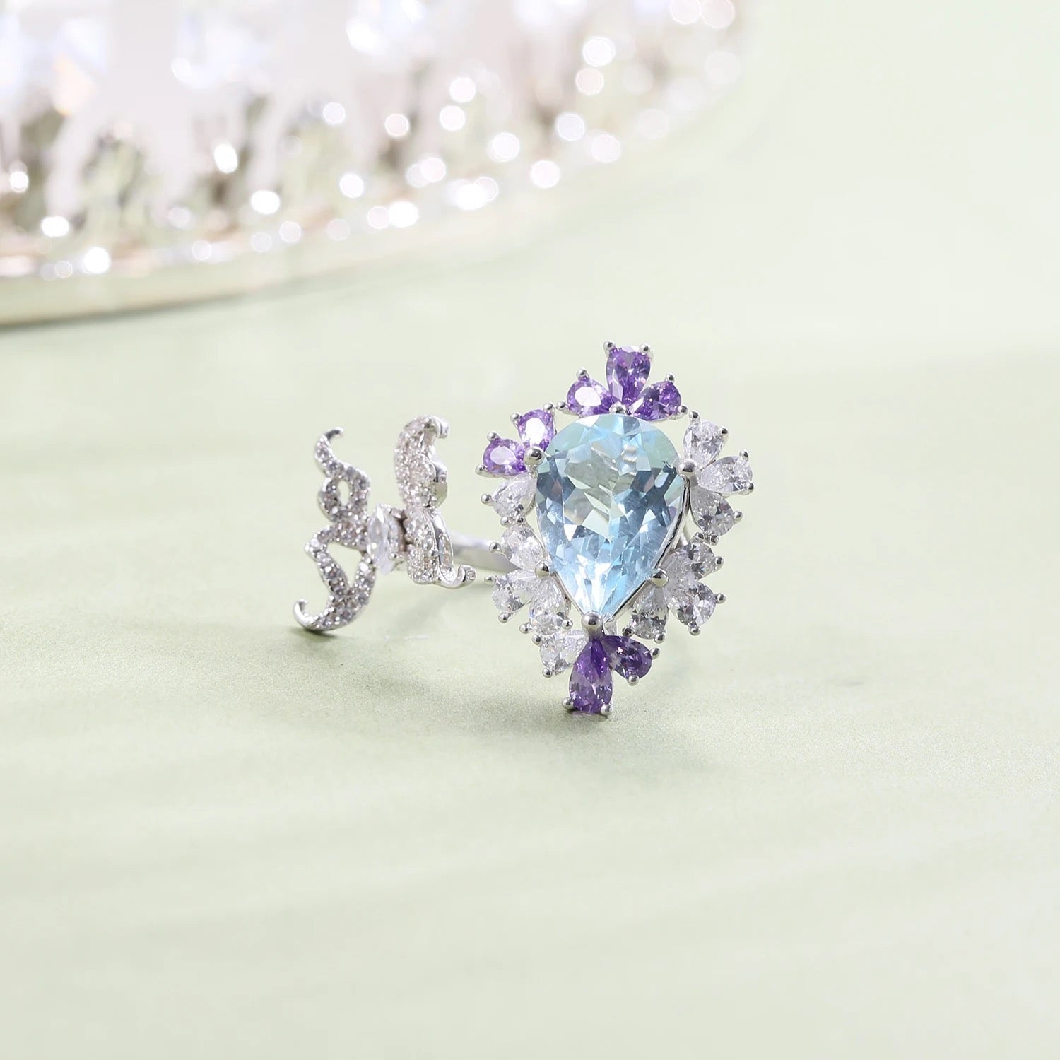 Silver Sky Blue Topaz Ring